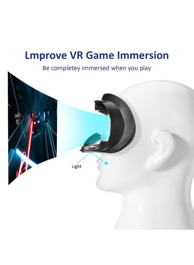 Widened Face Mask for Oculus Quest 2 | Glasses-Friendly with Anti-Fog Vent u0026 Dust-Proof Cover - Image 5