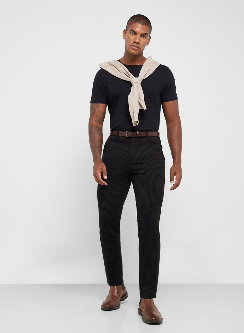 Robert Wood Striped Smart Pants - Image 2