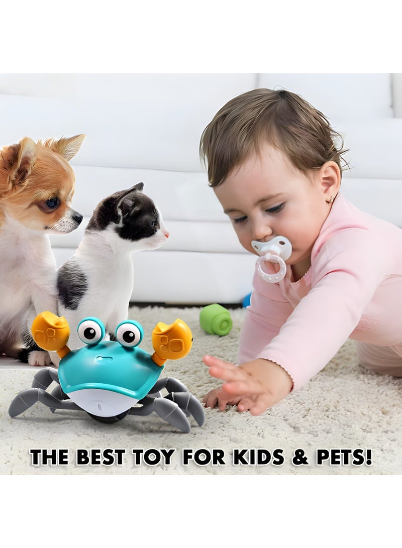 MAGIC VAULT Electric Crab Toy Baby Music, Sensor Obstacle Avoidance, USB Rechargeable Battery Educational Best Gift Best Tummy Time Toys for Baby Toddlers Kids Boys Girls 1 2 3 years - Image 2