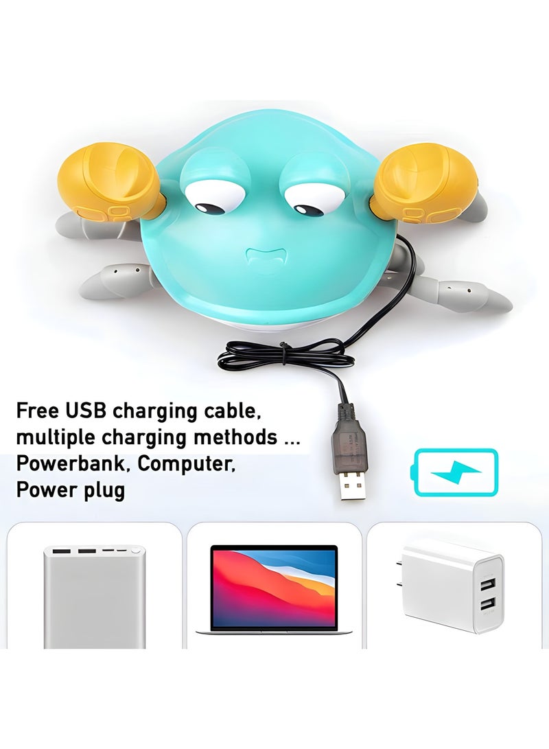 MAGIC VAULT Electric Crab Toy Baby Music, Sensor Obstacle Avoidance, USB Rechargeable Battery Educational Best Gift Best Tummy Time Toys for Baby Toddlers Kids Boys Girls 1 2 3 years - Image 5