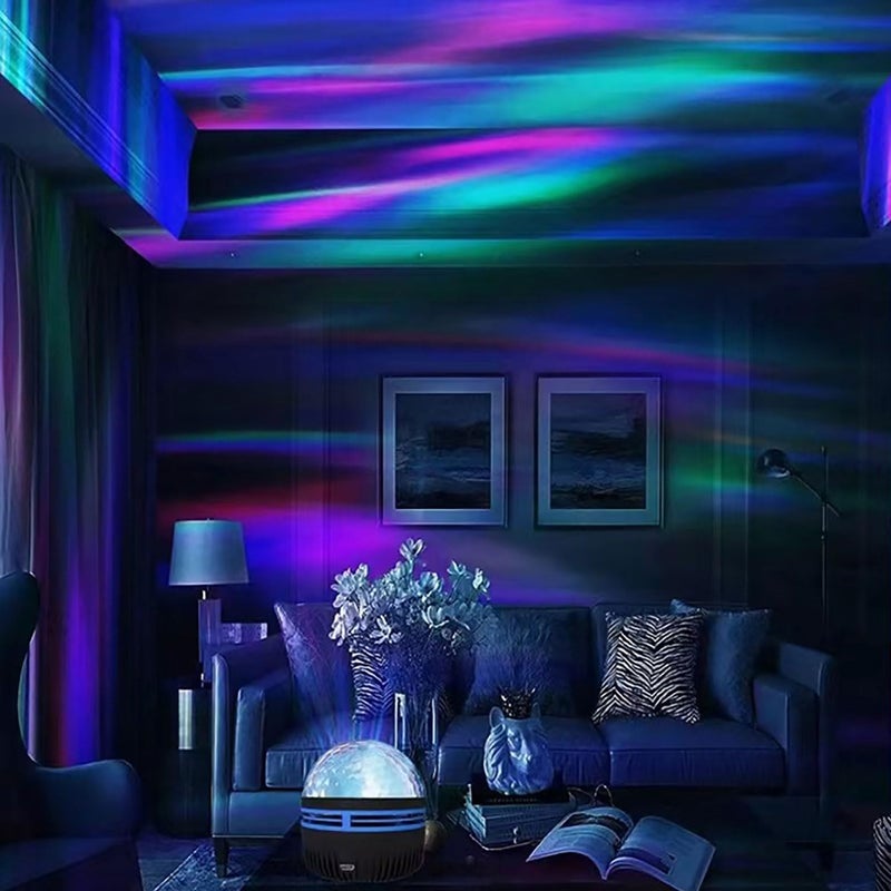Gutsyluv 2 in 1 Northern Lights and Ocean Wave Projector, Light Projector with 14 Light Effects, RGB Colorful Night Light for Bedroom Home Decor Birthday Christmas Gifts - Image 2