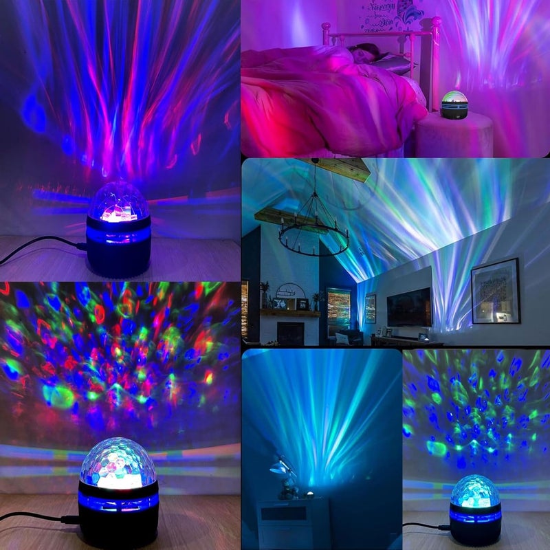 Gutsyluv 2 in 1 Northern Lights and Ocean Wave Projector, Light Projector with 14 Light Effects, RGB Colorful Night Light for Bedroom Home Decor Birthday Christmas Gifts - Image 4