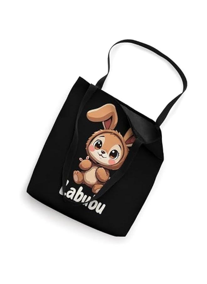 Arabest Labubu Cute Brown Bunny Monster Tote Bag  - Image 2