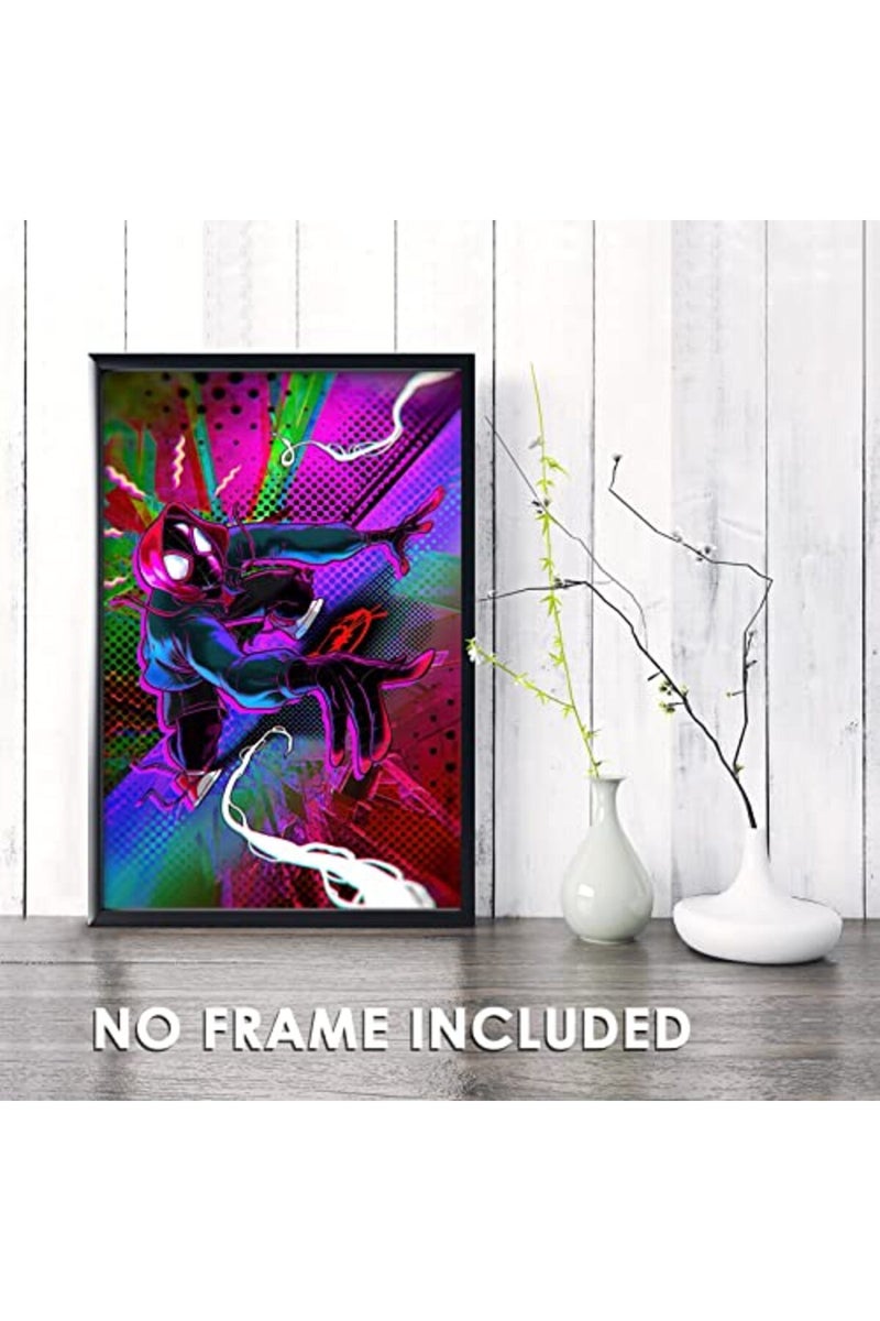 Maybort Posters Print Wall Decor 12"x18" Miles Merch Spider Poster for Living Room Art Home Decoration - Image 5