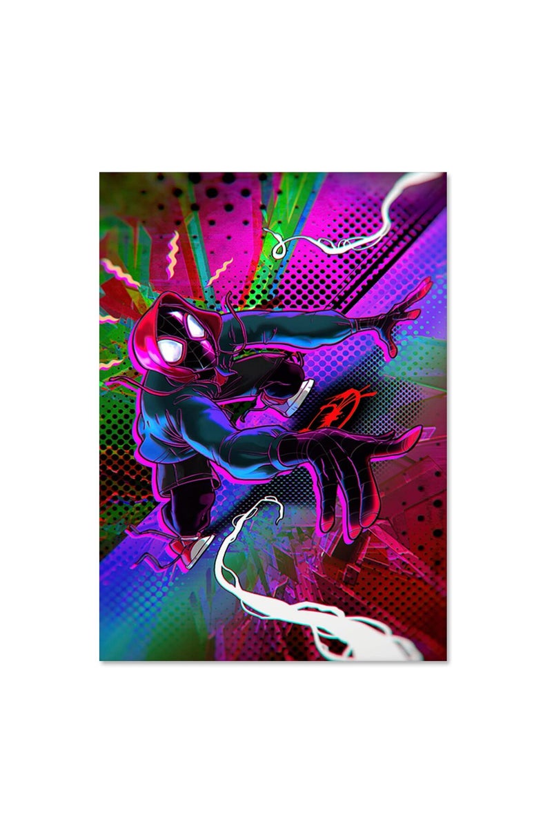 Maybort Posters Print Wall Decor 12"x18" Miles Merch Spider Poster for Living Room Art Home Decoration - Image 1