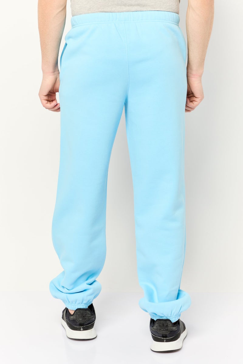 ESPRIT سروال رياضي بسحب الحبل للرجال بشعار العلامة التجارية، أزرق باهت - Image 3