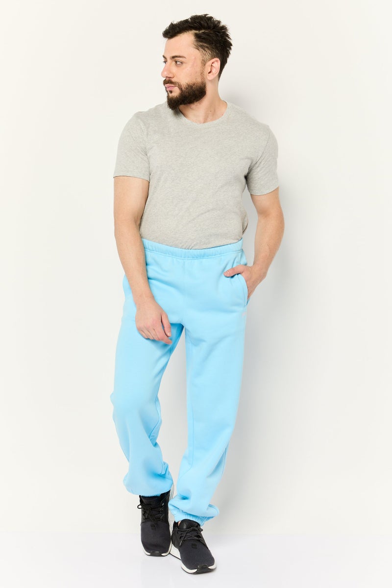 ESPRIT سروال رياضي بسحب الحبل للرجال بشعار العلامة التجارية، أزرق باهت - Image 4