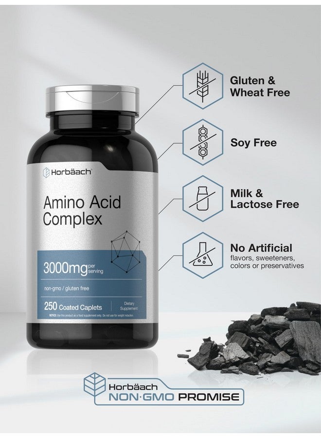 Horbäach Amino Acid Complex 3000mg | 250 Caplets | Non-GMO, Gluten Free Supplement - Image 4
