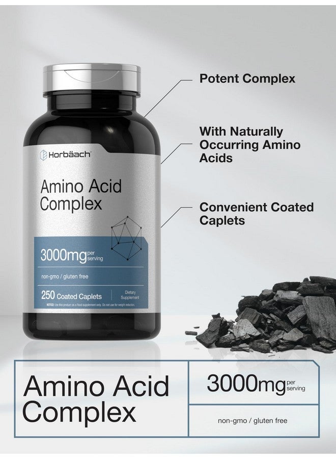 Horbäach Amino Acid Complex 3000mg | 250 Caplets | Non-GMO, Gluten Free Supplement - Image 3
