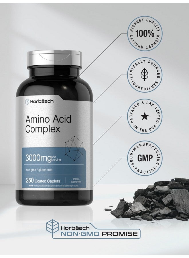 Horbäach Amino Acid Complex 3000mg | 250 Caplets | Non-GMO, Gluten Free Supplement - Image 5