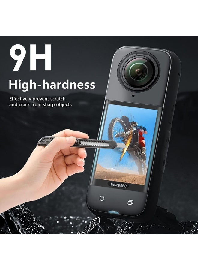 كيلا طقم حماية لحافظة Insta360 X5، حافظة سيليكون، واقي عدسة، غطاء عدسة سيليكون، عبوة من قطعتين من واقي الشاشة لمجموعة ملحقات Insta360 X5 - Image 5