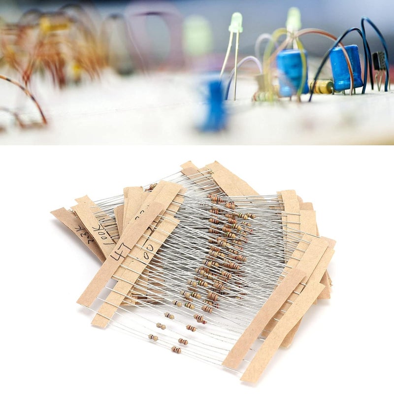 Shanrya Assorted Resistor, Various Resistance Values 10Ω‑1MΩ Resistors Kit Graphite for Experiments for DIY Projects - Image 4
