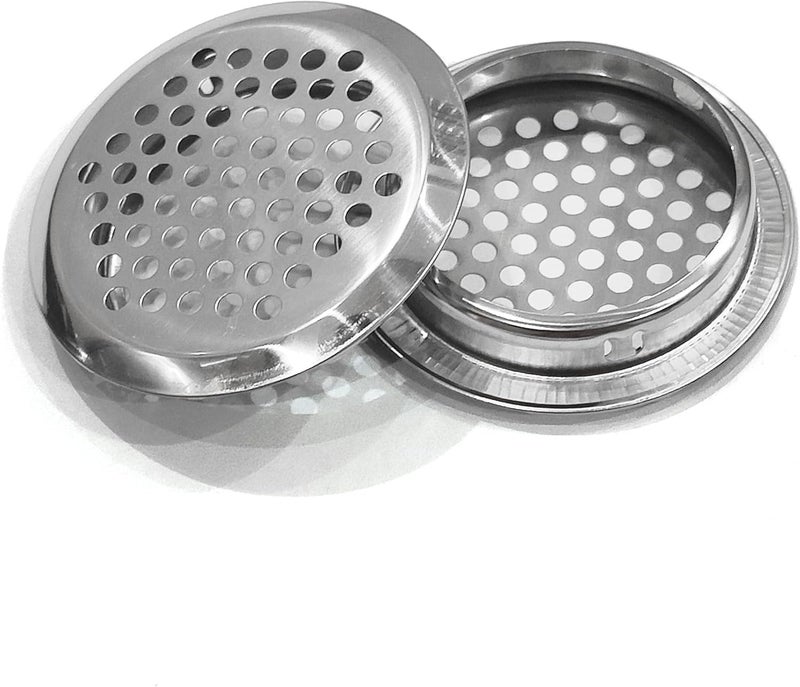 NACX Air Vents 50mm(2”), Circular Soffit Vent, Stainless Steel Round Vent, 20Pcs - Image 1