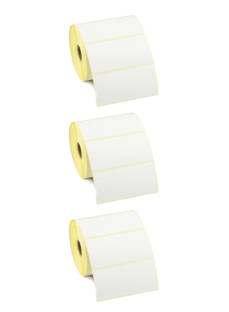 Terabyte 3 Rolls - 100mm x 50mm Barcode Label Sticker Direct Thermal 1000 Labels Per Roll for Zebra GC420d GC420t GK420d GK420t GX420d GX420t GX430t For Grocery, Supermarkets, Retail Store, Pharmacy - Image 1