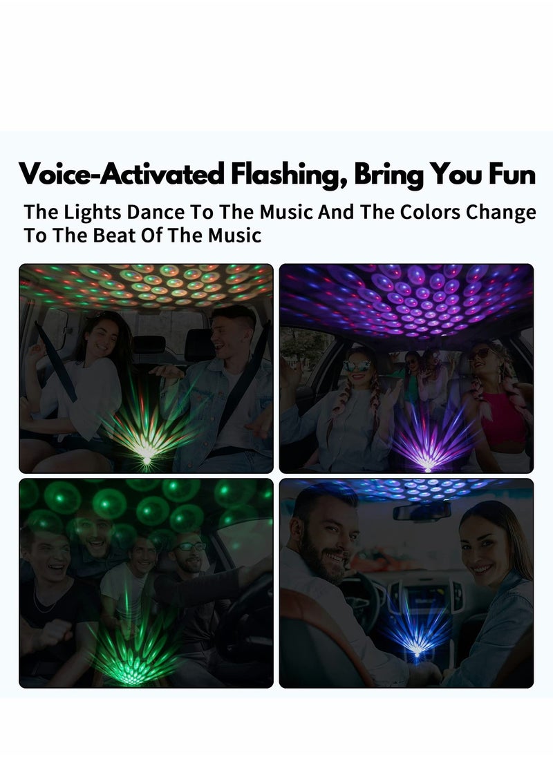 بيوينتي USB Star Projector Car Roof Light with Sound Activation, 4 Colors and 9 Modes for Romantic Ambiance, Easy Plug and Play  - Image 4