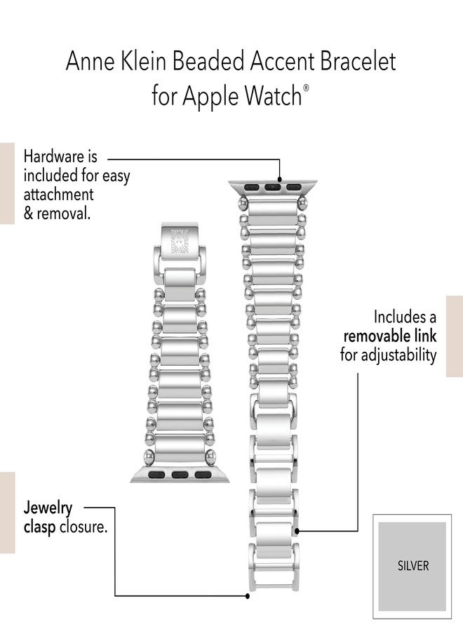 Anne Klein Fashion Bracelet for Apple Watch, Secure, Adjustable, Apple Watch Replacement Band, Fits Most Wrists - Image 3