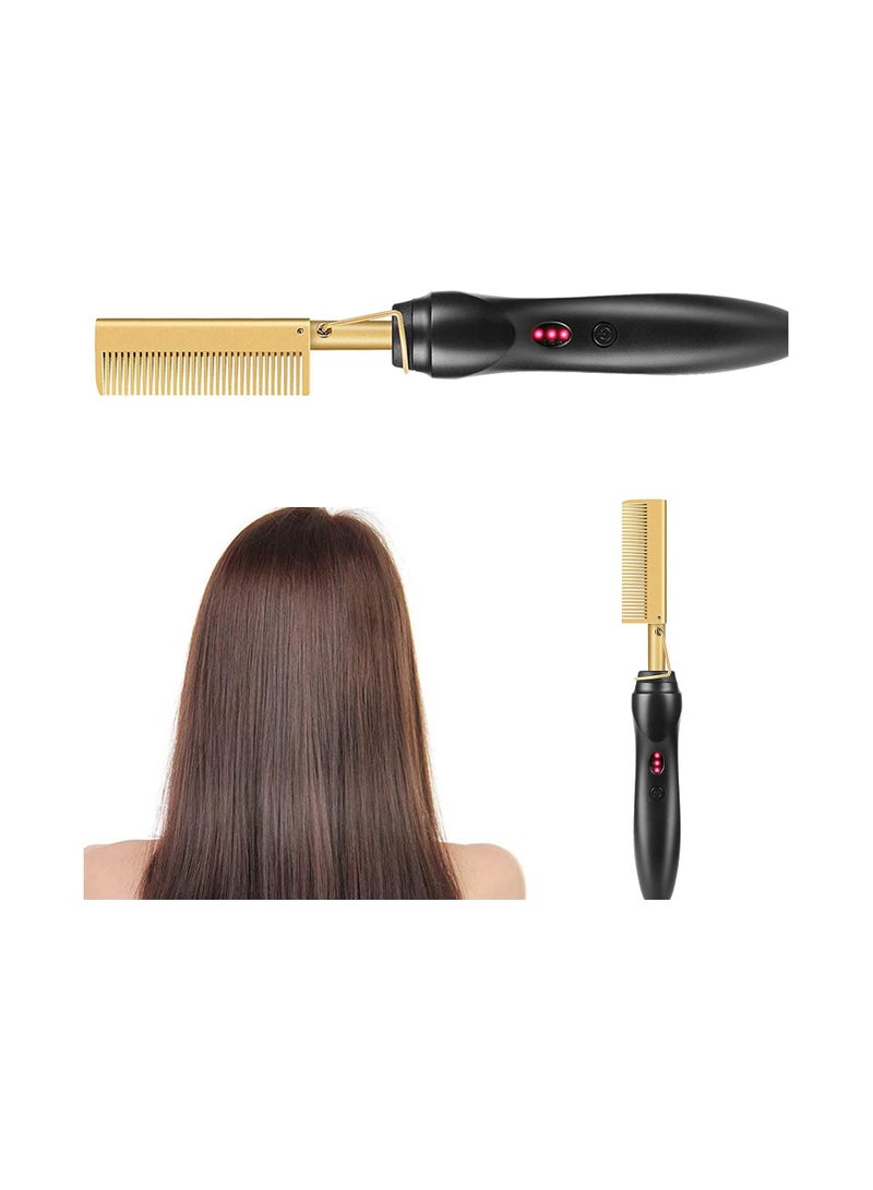 Estelle 3 In 1 Adjustable Hot Air Comb Professional Wet And Dry Hair Dryer Electric Straight Curly Hair Styling Tool Smoothing Brush - Image 1