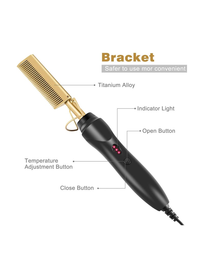 Estelle 3 In 1 Adjustable Hot Air Comb Professional Wet And Dry Hair Dryer Electric Straight Curly Hair Styling Tool Smoothing Brush - Image 5