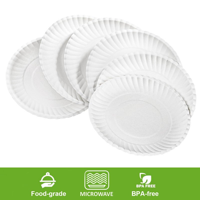 Hacaroa 800 Pack 6 Inch Paper Plates Uncoated  Disposable Dessert Plates Bulk Cat Food Tray  Small White Cake Plates for Appetizer  Cupcake  Craft Project  Round - Image 3