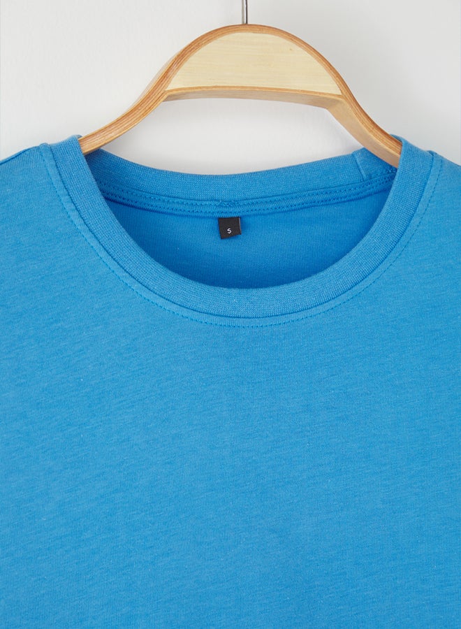 trendyol Dark Blue Oversize/Wide Cut 100% T-Shirt - Image 3