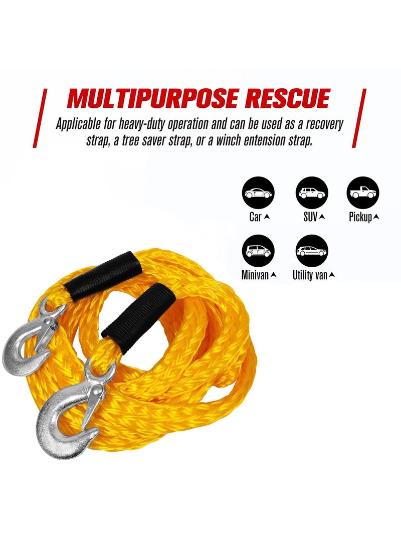 3XR 3XR Car Towing Rope 4 meter 3 Ton Tow Rope With Tow Hooks Heavy Duty Towing Belt - TR0306C - Image 4