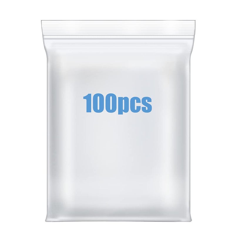 Macoota 100 Pcs 2 x 3 Small Plastic Bags Thick 4 Mil Clear Resealable Zip Seal Lock Poly Bags Heavy Duty Zipper Reclosable Baggies Packing Jewelry Earrings Coin Pills