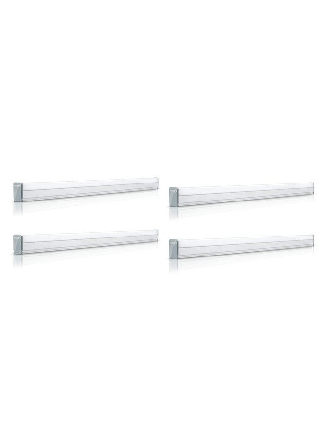Philips Slimline Compact 2000-Lumen Metal Batten Tube Light for Kitchen & Small Rooms (20W, 2ft, Pack of 4, Cool White) - Image 1