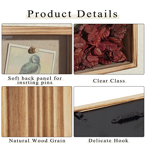 Increased Fire Shadow Box Frame 6x6 Shadow Box Display Case with Linen Back of Awards Memorabilia Flower, Pictures, Keepsakes、Bouquet、Medals and More Photos Memory Box - Image 4