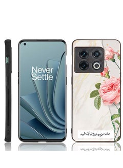 Okteq TPU Protection and Hybrid Rigid Clear Back Cover Case Roses for OnePlus 10 Pro  - Image 1