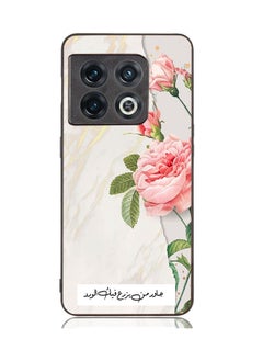 Okteq TPU Protection and Hybrid Rigid Clear Back Cover Case Roses for OnePlus 10 Pro  - Image 2