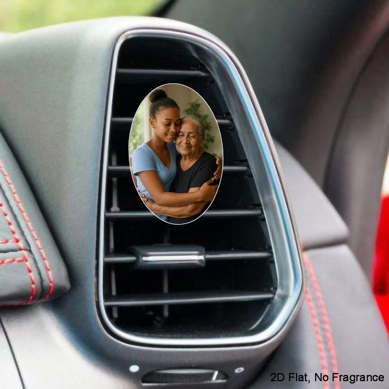 2D Flat Fragrance Diffuser Car Vent Clip Customized Love Family Photo Father S Day Gift Fragrance Free - Image 3