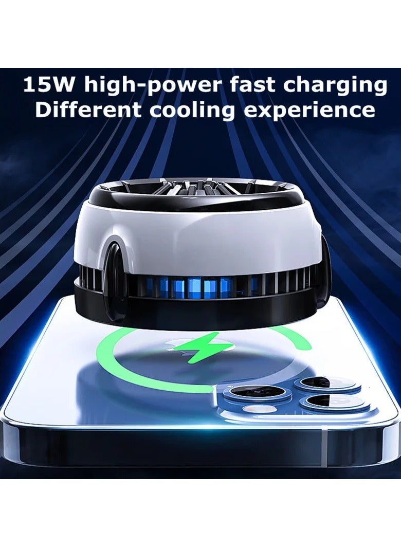 Memo MEMO CX03 Phone Cooler With 15W Wireless Fast Charging 360degree Circular Air Outlet And Strong Ice Magnet  - Image 2