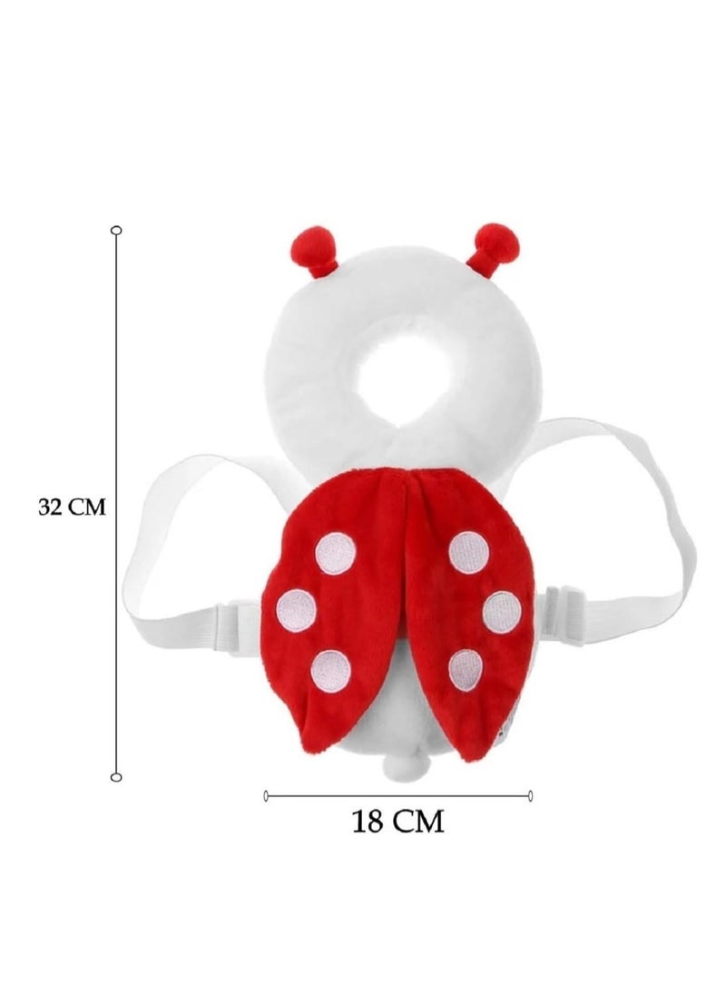 Baby Head Pillow and Knee Support Set: The perfect solution to provide protection and comfort during your baby's first steps, designed in a bright red color that attracts attention