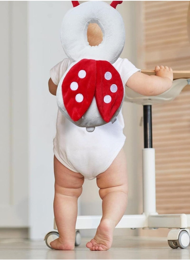 Baby Head Pillow and Knee Support Set: The perfect solution to provide protection and comfort during your baby's first steps, designed in a bright red color that attracts attention