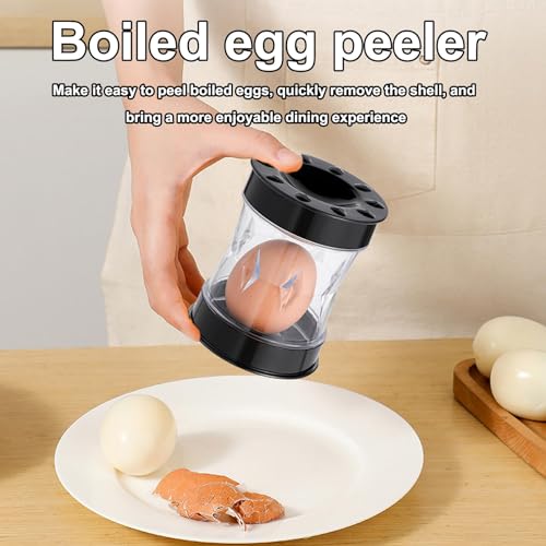 xinxingin Egg Shell Opener, Kitchen Tools for Quick Egg Peeling, Efficient Opener，Egg Peeler for Meal Prep, Camping(Black) - Image 5