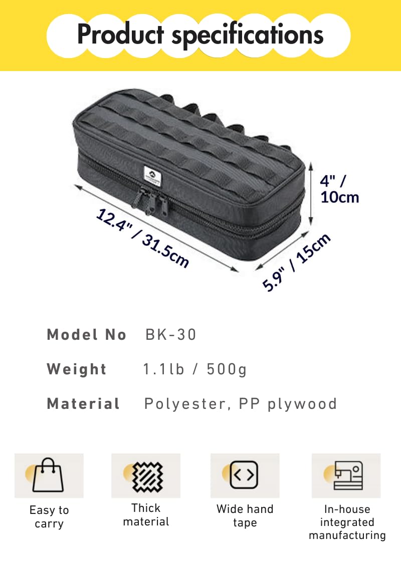 camping moon CAMPINGMOON Storage Box for Camping Outdoor Hammer Lantern Black BK-30 - Image 5