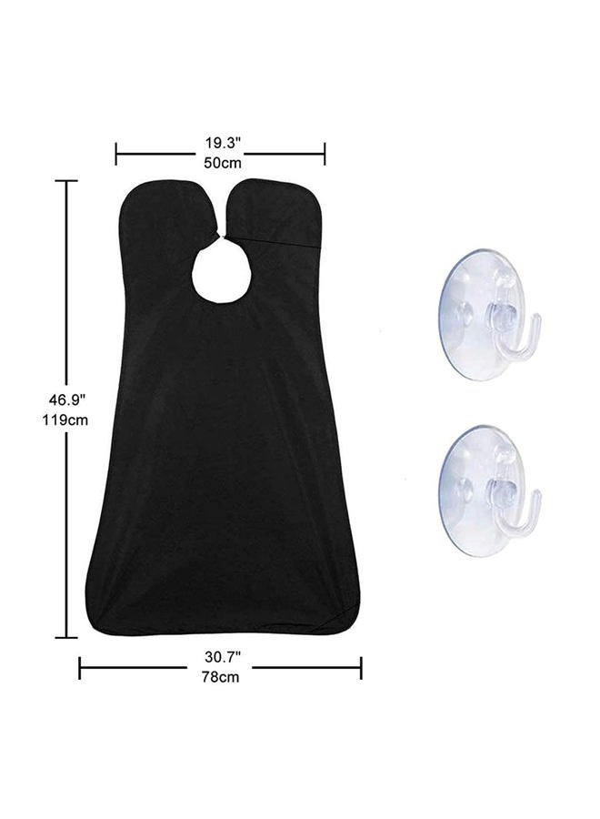 Leaflai Beard Bib Beard Apron, Beard Catcher for Men Shaving and Trimming, Non-Stick Beard Cape Grooming Cloth, with 3 Suction Cups, Best Gifts for Father's Day - Image 2