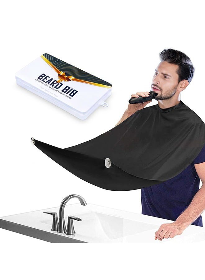 Leaflai Beard Bib Beard Apron, Beard Catcher for Men Shaving and Trimming, Non-Stick Beard Cape Grooming Cloth, with 3 Suction Cups, Best Gifts for Father's Day - Image 1