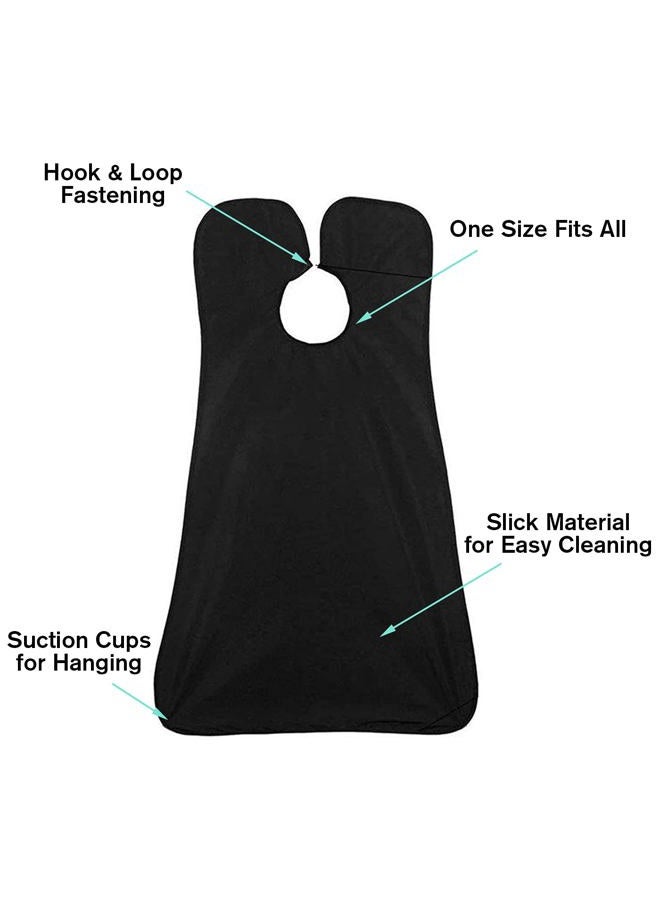 Leaflai Beard Bib Beard Apron, Beard Catcher for Men Shaving and Trimming, Non-Stick Beard Cape Grooming Cloth, with 3 Suction Cups, Best Gifts for Father's Day - Image 4