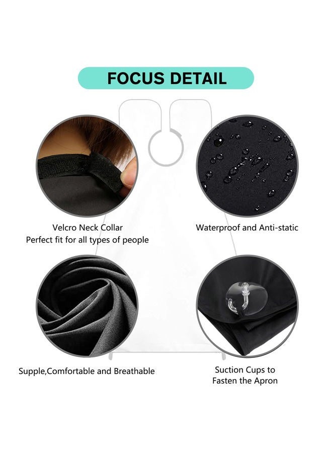 Leaflai Beard Bib Beard Apron, Beard Catcher for Men Shaving and Trimming, Non-Stick Beard Cape Grooming Cloth, with 3 Suction Cups, Best Gifts for Father's Day - Image 3