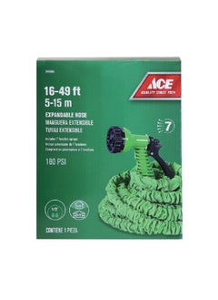 ACE Expandable Water Hose with 7-Function Sprayer Green and Black 16-49 ft 7999885  - Image 2