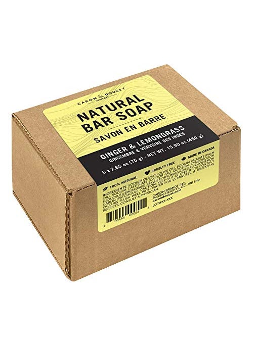 Caron & Doucet Caron  Doucet  Ginger  Lemongrass Castile Soap 6 Bars  100 Natural Premium Moisturizing Olive Oil Soap bars for Hands  Body Made in Canada with Certified Sustainably Sourced Plant Oils 