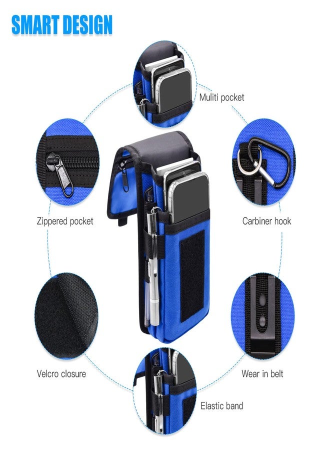 KATOLK Dual Phone Holster, Large Smartphone Pouch, Belt Cell Phone Holder for iPhone 16/15/14 Pro Max & Samsung Phones, Compatible with Power Bank, for Work, Hiking, Camping, Barbecue, Rescue (XL) - Image 4