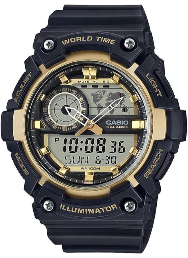 Casio Casual Watch For Men Analog-Digital Resin - AEQ-200W-9A