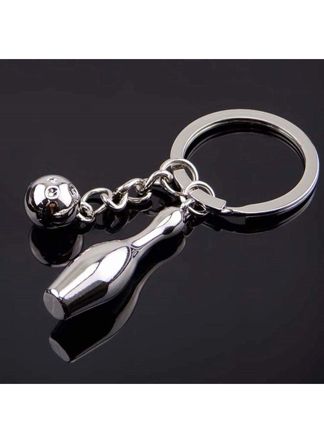 COSTOYFUN Mini Cute Soccer/Bowling/Tennis/Baseball Keychain for Men Women Boys Girls Gift, Bowling, One size - Image 2