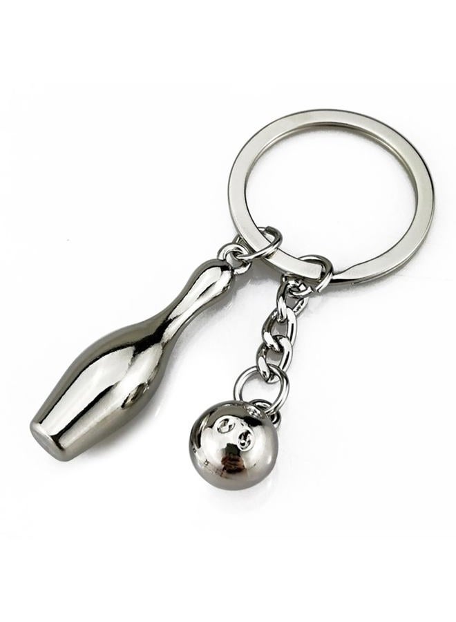COSTOYFUN Mini Cute Soccer/Bowling/Tennis/Baseball Keychain for Men Women Boys Girls Gift, Bowling, One size - Image 1