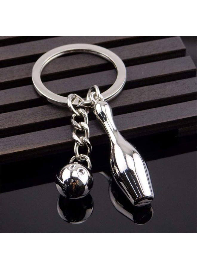 COSTOYFUN Mini Cute Soccer/Bowling/Tennis/Baseball Keychain for Men Women Boys Girls Gift, Bowling, One size - Image 3