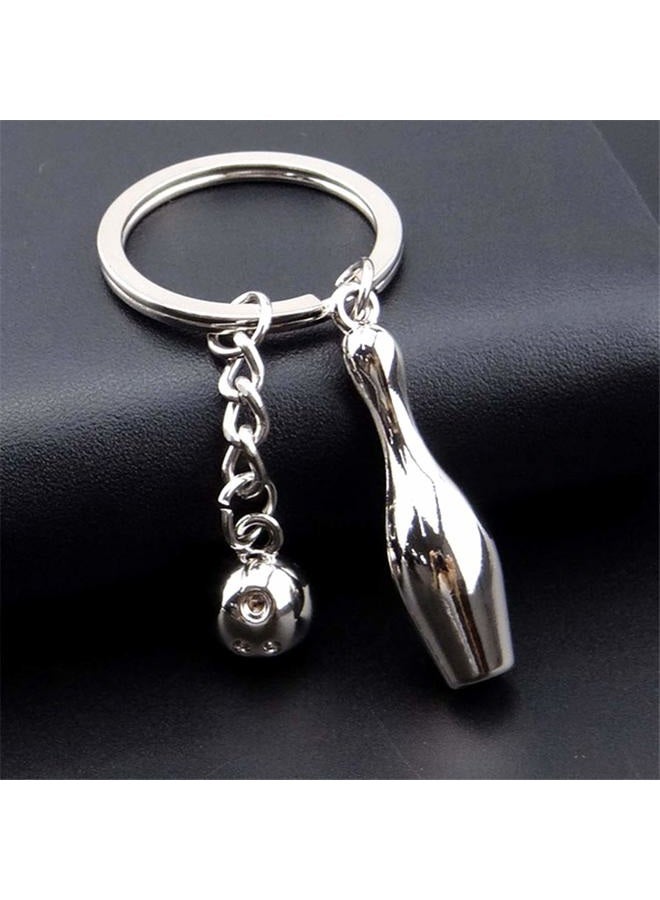 COSTOYFUN Mini Cute Soccer/Bowling/Tennis/Baseball Keychain for Men Women Boys Girls Gift, Bowling, One size - Image 4