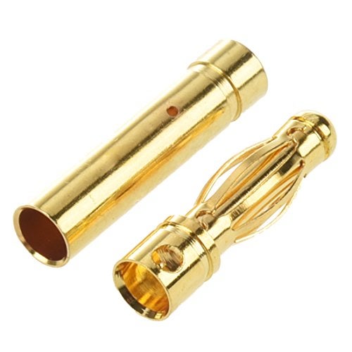 LINSYRC 20 Pairs GoldPlated 4MM 40MM Banana Plug Bullet Male and Female Connector Adapter for RC Lipo Battery ESC Motors 40MM - Image 4