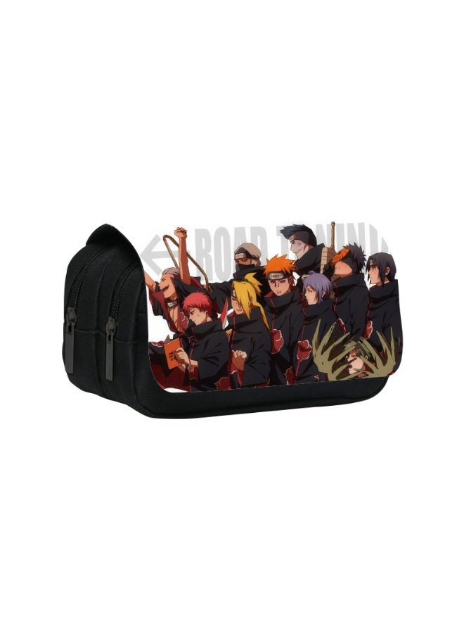 Naruto double-layer flip pencil case, student stationery bag, multifunctional children's pencil case, school supplies - Image 1